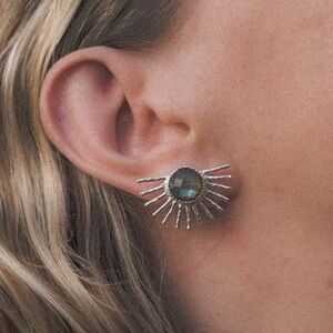 Bahgsu Jewels Light Ray Studs - Labradorite